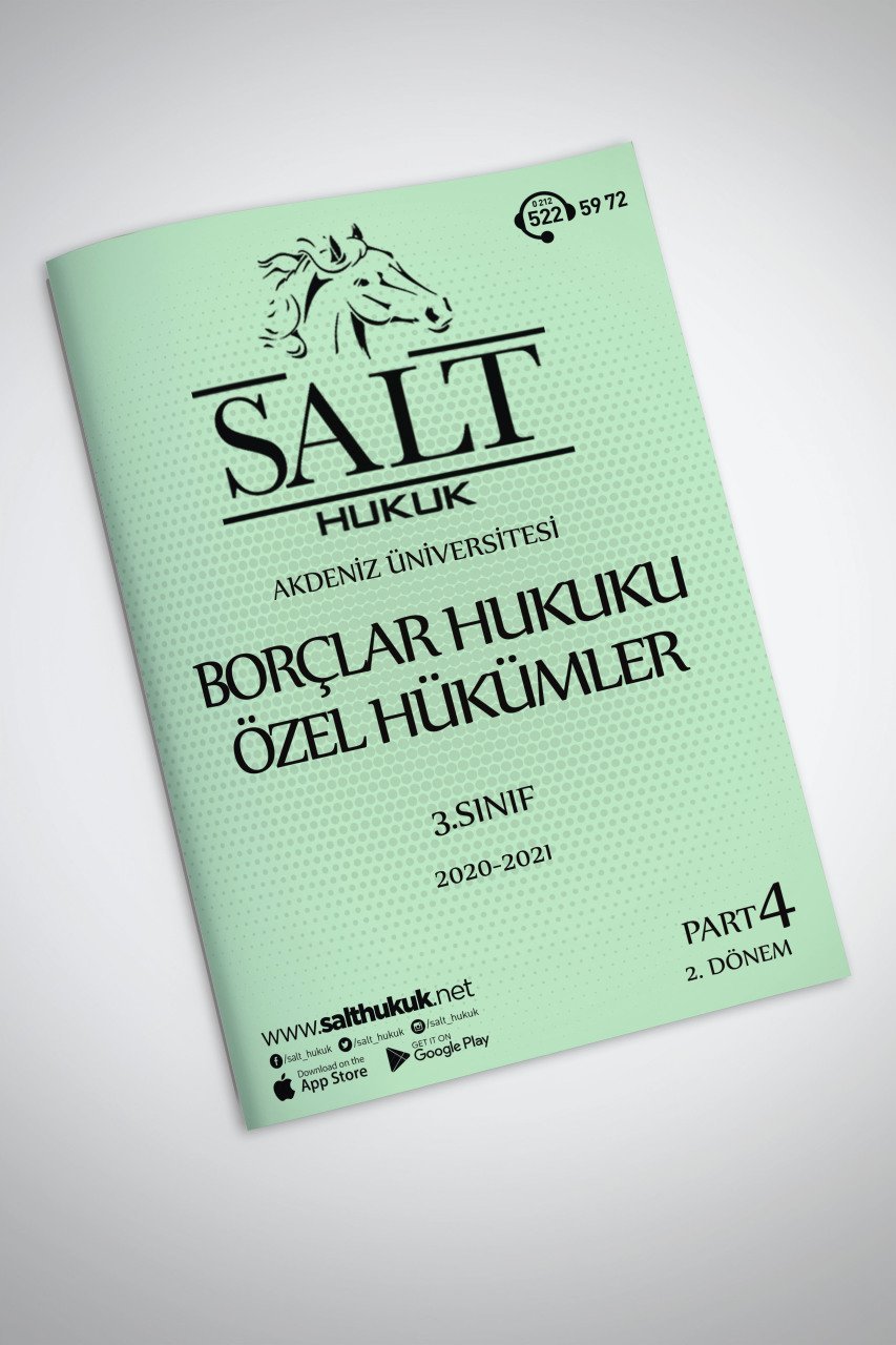 Borçlar Özel Hukuku 2. Dönem Part-4 (2020-2021)-AKHF-Konu Anlatım Kitapçığı