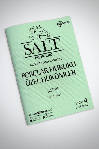 Borçlar Özel Hukuku 2. Dönem Part-4 (2020-2021)-AKHF-Konu Anlatım Kitapçığı