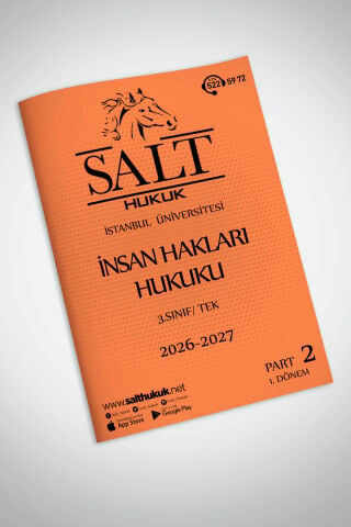 İnsan Hakları Hukuku Tek 1. Dönem Part-2 (2026-2027)-İÜHF-Konu Anlatım Kitapçığı