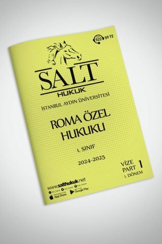Roma Hukuku 1. Dönem Vize Part-1 (2024-2025)-İAÜ-Konu Anlatım Kitapçığı