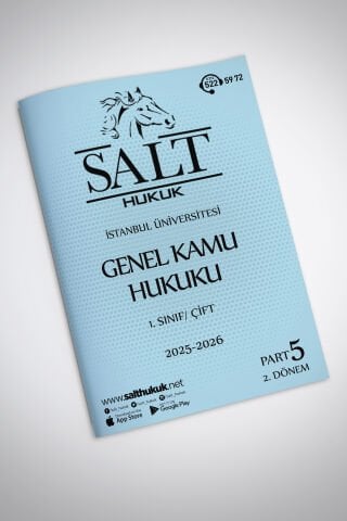 Genel Kamu Hukuku Çift 2. Dönem Part-5 (2025-2026)-İÜHF-Konu Anlatım Kitapçığı