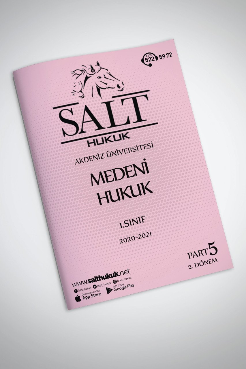 Medeni Hukuk 2. Dönem Part-5 (2020-2021)-AKHF-Konu Anlatım Kitapçığı