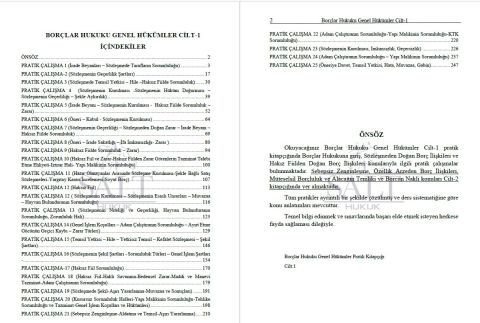 Borçlar Hukuku Genel Hükümler Konu Anlatımlı ve Çözümlü Pratik Çalışmalar Cilt-1
