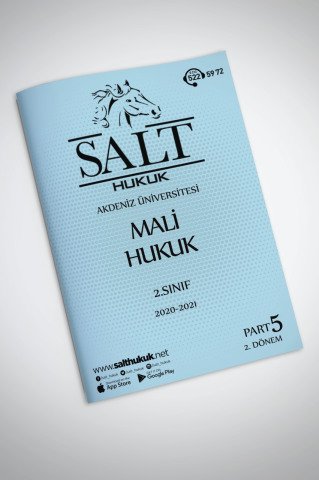 Maliye Hukuku 2. Dönem Part-5 (2020-2021)-AKHF-Konu Anlatım Kitapçığı