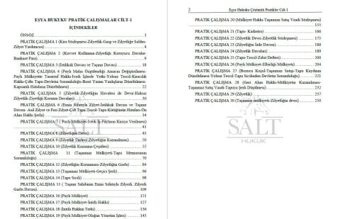 Eşya Hukuku Konu Anlatımlı ve Çözümlü Pratik Çalışmalar Cilt-1