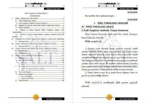 İdari Yargılama Hukuku 2. Dönem Part-5 (2020-2021)-AKHF-Konu Anlatım Kitapçığı