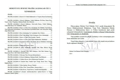 Medeni Usul Hukuku Konu Anlatımlı ve Çözümlü Pratik Çalışmalar Cilt-1