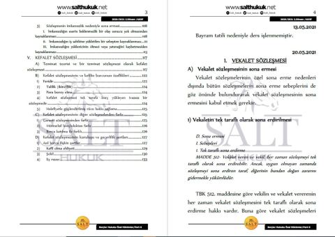 Borçlar Özel Hukuku 2. Dönem Part-5 (2020-2021)-AKHF-Konu Anlatım Kitapçığı