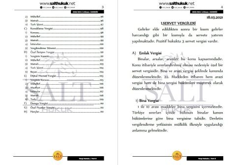 Vergi Huk. 2. Dönem Part-5 (2020-2021)-AKHF-Konu Anlatım Kitapçığı