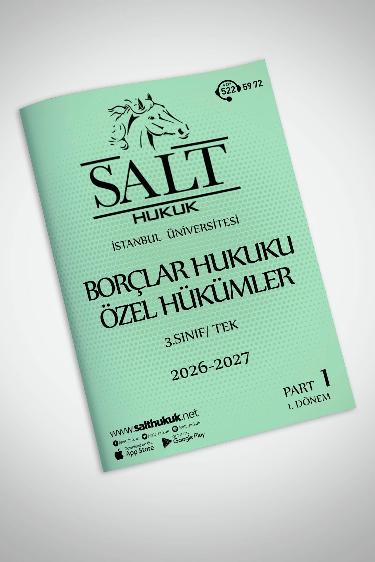 Borçlar Özel Hukuku Tek 1. Dönem Part-1 (2026-2027)-İÜHF-Konu Anlatım Kitapçığı