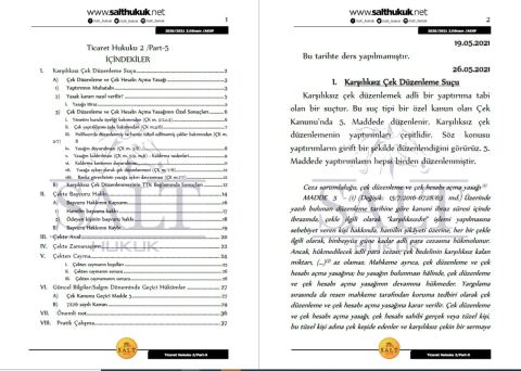 TİCARET HUKUKU-2 2. Dönem Part-5 (2020-2021)-AKHF-Konu Anlatım Kitapçığı
