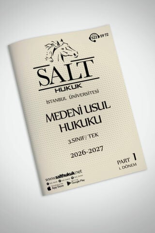 Medeni Usul Hukuku Tek 1. Dönem Part-1 (2026-2027)-İÜHF-Konu Anlatım Kitapçığı