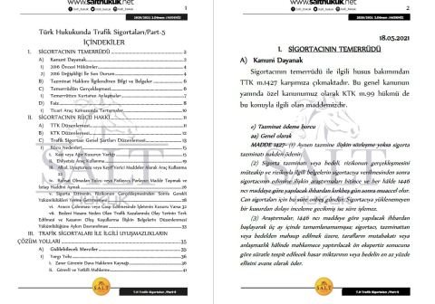 Türk Hukukunda Trafik Sigortaları 2.Dönem Part-5 (2020-2021)-AKHF-Konu Anlatım Kitapçığı