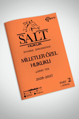 Milletler Özel Hukuku Tek 1. Dönem Part-2 (2026-2027)-İÜHF-Konu Anlatım Kitapçığı