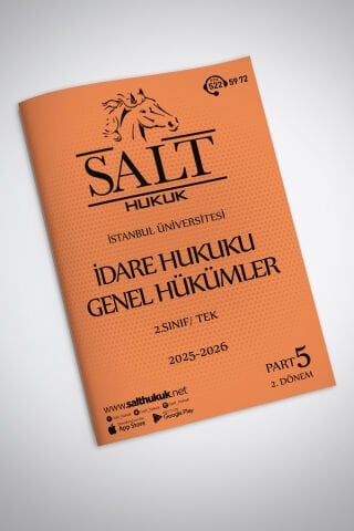 İdare Hukuku Tek 2. Dönem Part-5 (2025-2026)-İÜHF-Konu Anlatım Kitapçığı
