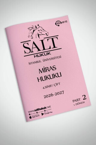 Miras Hukuku Çift 1. Dönem Part-2 (2026-2027)-İÜHF-Konu Anlatım Kitapçığı