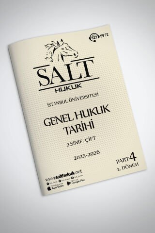 Genel Hukuk Tarihi Çift 2. Dönem Part-4 (2025-2026)-İÜHF-Konu Anlatım Kitapçığı