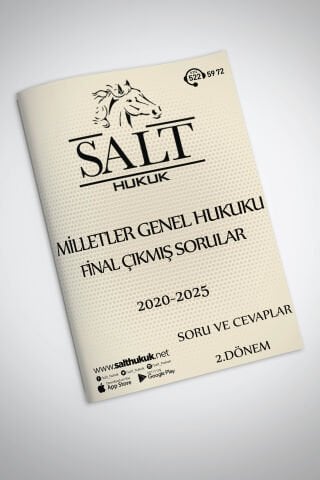 Milletler Genel Hukuku Final/Büt Çıkmış Soru-Konu Anlatım Kitapçığı