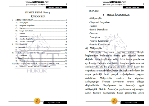 Siyaset Bilimi 2. Dönem Part-5 (2020-2021)-KKÜ-Konu Anlatım Kitapçığı