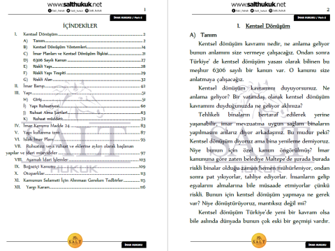 İMAR HUKUKU TÜM KONULAR PART-2-Konu Anlatım Kitapçığı