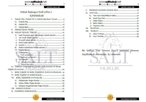 Hukuk Başlangıcı Amfi 3 2. Dönem Part-1 (2020-2021)-DEÜ-Konu Anlatım Kitapçığı