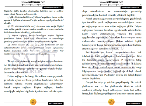 KİTLE İLETİŞİM VE İNTERNET HUKUKU TÜM KONULAR PART-2-Konu Anlatım Kitapçığı