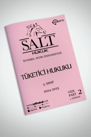 Tüketici Hukuku 1. Dönem Vize Part-2 (2024-2025)-İAÜ-Konu Anlatım Kitapçığı