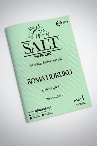 Roma Hukuku Çift 1. Dönem Part-1 (2025-2026)-İÜHF-Konu Anlatım Kitapçığı