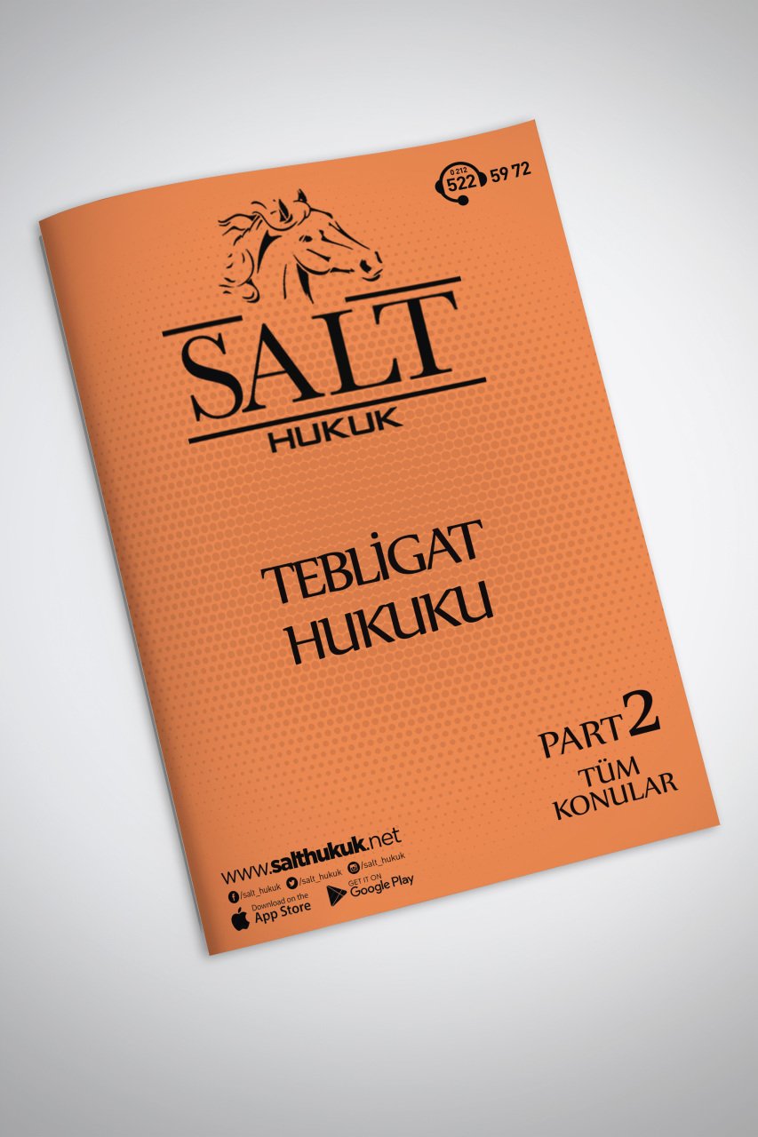 TEBLİGAT HUKUKU TÜM KONULAR PART-2-Konu Anlatım Kitapçığı