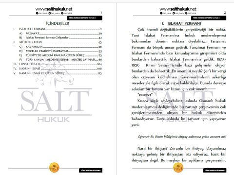 TÜRK HUKUK REFORMU TÜM KONULAR PART-2-Konu Anlatım Kitapçığı