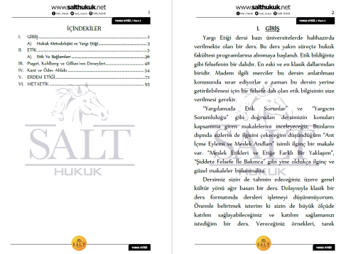 YARGI ETİĞİ TÜM KONULAR PART-1-Konu Anlatım Kitapçığı