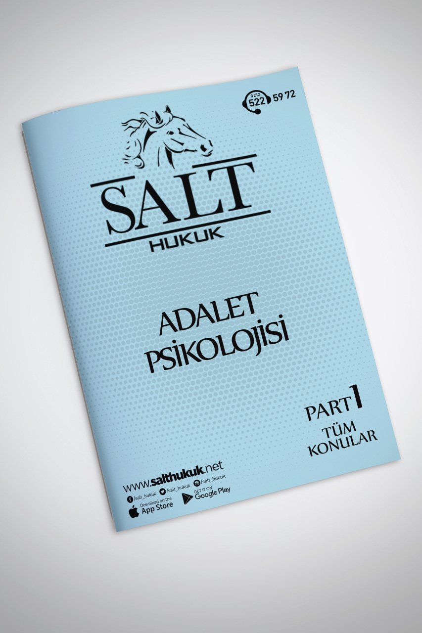 ADALET PSİKOLOJİSİİ TÜM KONULAR PART-1-Konu Anlatım Kitapçığı