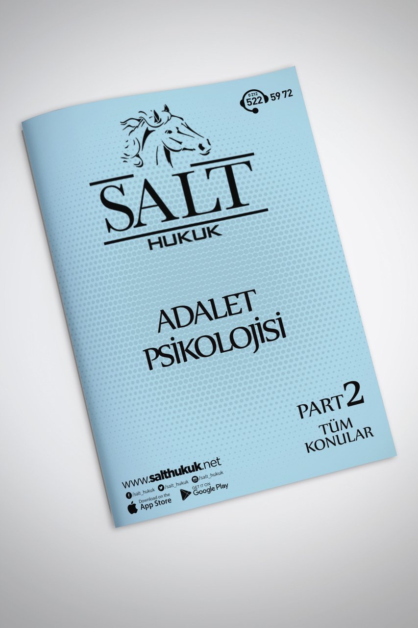 ADALET PSİKOLOJİSİİ TÜM KONULAR PART-2-Konu Anlatım Kitapçığı