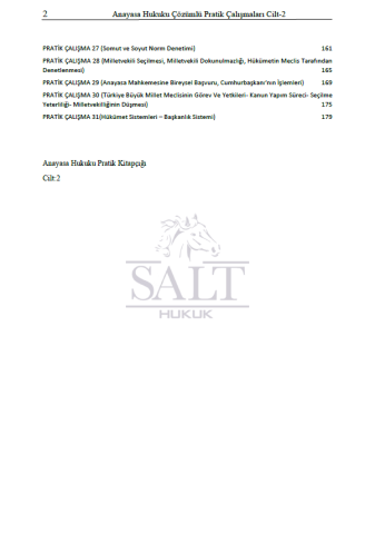 Anayasa Hukuku Konu Anlatımlı ve Çözümlü Pratik Çalışmaları Cilt-2