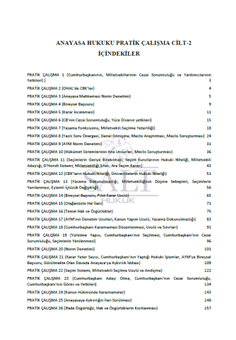 Anayasa Hukuku Konu Anlatımlı ve Çözümlü Pratik Çalışmaları Cilt-2