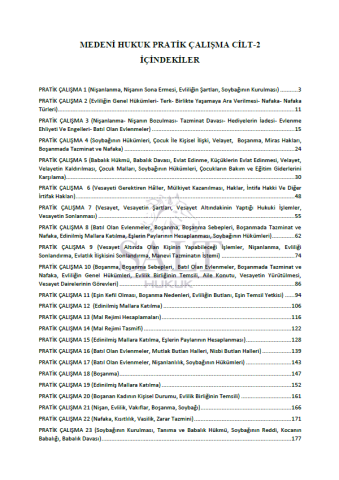 Medeni Hukuk (Aile Hukuku) Konu Anlatımlı Pratik Çalışma Cilt-2