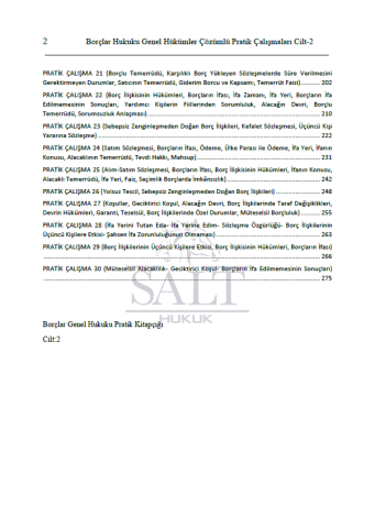 Borçlar Hukuku Genel Hükümler Konu Anlatımlı ve Çözümlü Pratik Çalışmalar Cilt-2