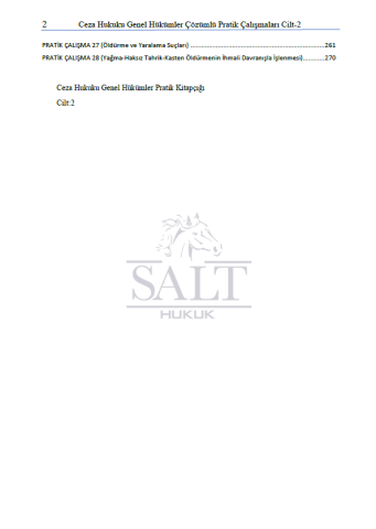 Ceza Hukuku Genel Hükümler Konu Anlatımlı ve Çözümlü Pratik Çalışmalar Cilt-2