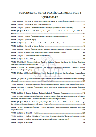 Ceza Hukuku Genel Hükümler Konu Anlatımlı ve Çözümlü Pratik Çalışmalar Cilt-2
