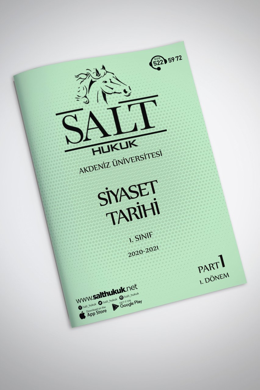 Siyaset Tarihi  1. Dönem Part-1 (2020-2021)-AKHF-Konu Anlatım Kitapçığı