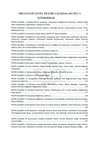 Milletlerarası Hukuk Genel Hükümler Konu Anlatımlı ve Çözümlü Pratik Çalışma Cilt-2
