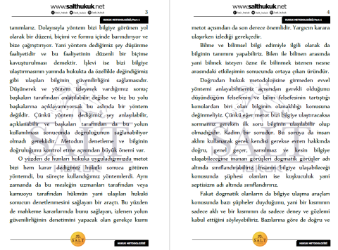 HUKUK METODOLOJİSİ TÜM KONULAR PART-1-Konu Anlatım Kitapçığı