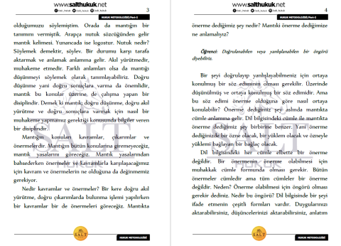 HUKUK METODOLOJİSİ TÜM KONULAR PART-2-Konu Anlatım Kitapçığı