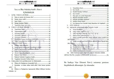 İcra ve İflas Hukuku Amfi 1 2. Dönem Part-1 (2020-2021)-DEÜ-Konu Anlatım Kitapçığı