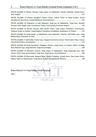 Vergi Hukuku Konu Anlatımlı ve Çözümlü Pratik Çalışmalar Cilt-2