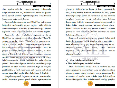 İdare Hukuku 1. Dönem Part-1 (2020-2021)-AKHF-Konu Anlatım Kitapçığı