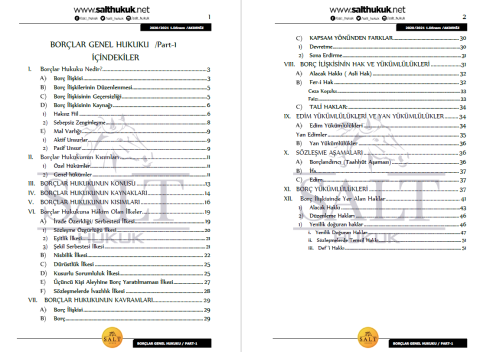 Borçlar Genel Hukuku 1. Dönem Part-1 (2020-2021)-AKHF-Konu Anlatım Kitapçığı