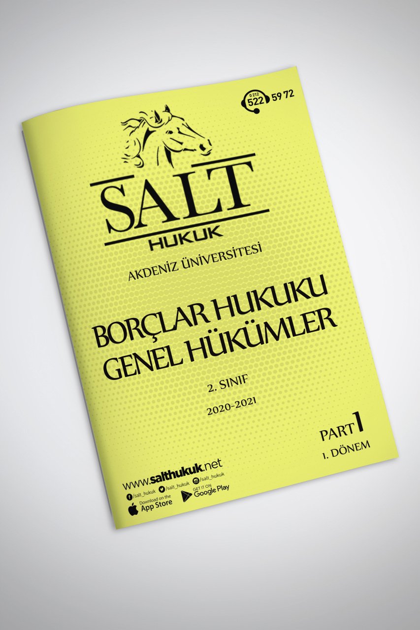 Borçlar Genel Hukuku 1. Dönem Part-1 (2020-2021)-AKHF-Konu Anlatım Kitapçığı