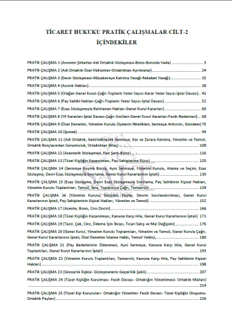 Ticari İşletme ve Kıymetli Evrak Konu Anlatımlı ve Çözümlü Pratik Çalışmalar Cilt-2