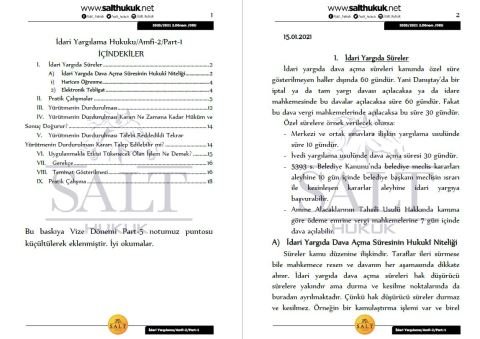 İdari Yargılama Hukuku Amfi 2 2. Dönem Part-1 (2020-2021)-DEÜ-Konu Anlatım Kitapçığı